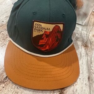 Zion National Park Green and Brown Hat